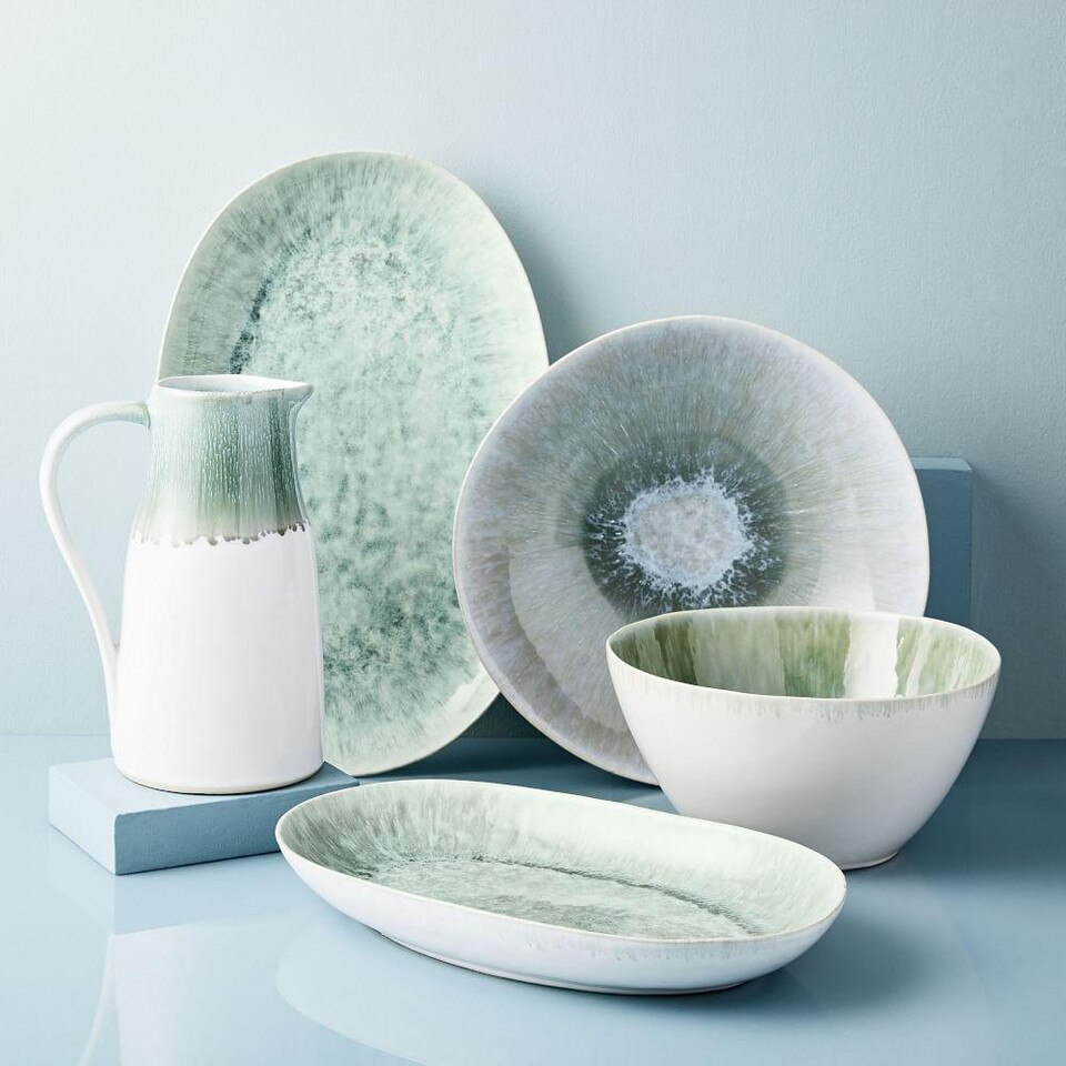 Reactive Glaze Serveware Celadon West Elm United Kingdom
